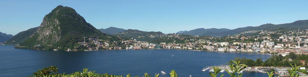 lago di Lugano dal Parco San Michele a Castagnola