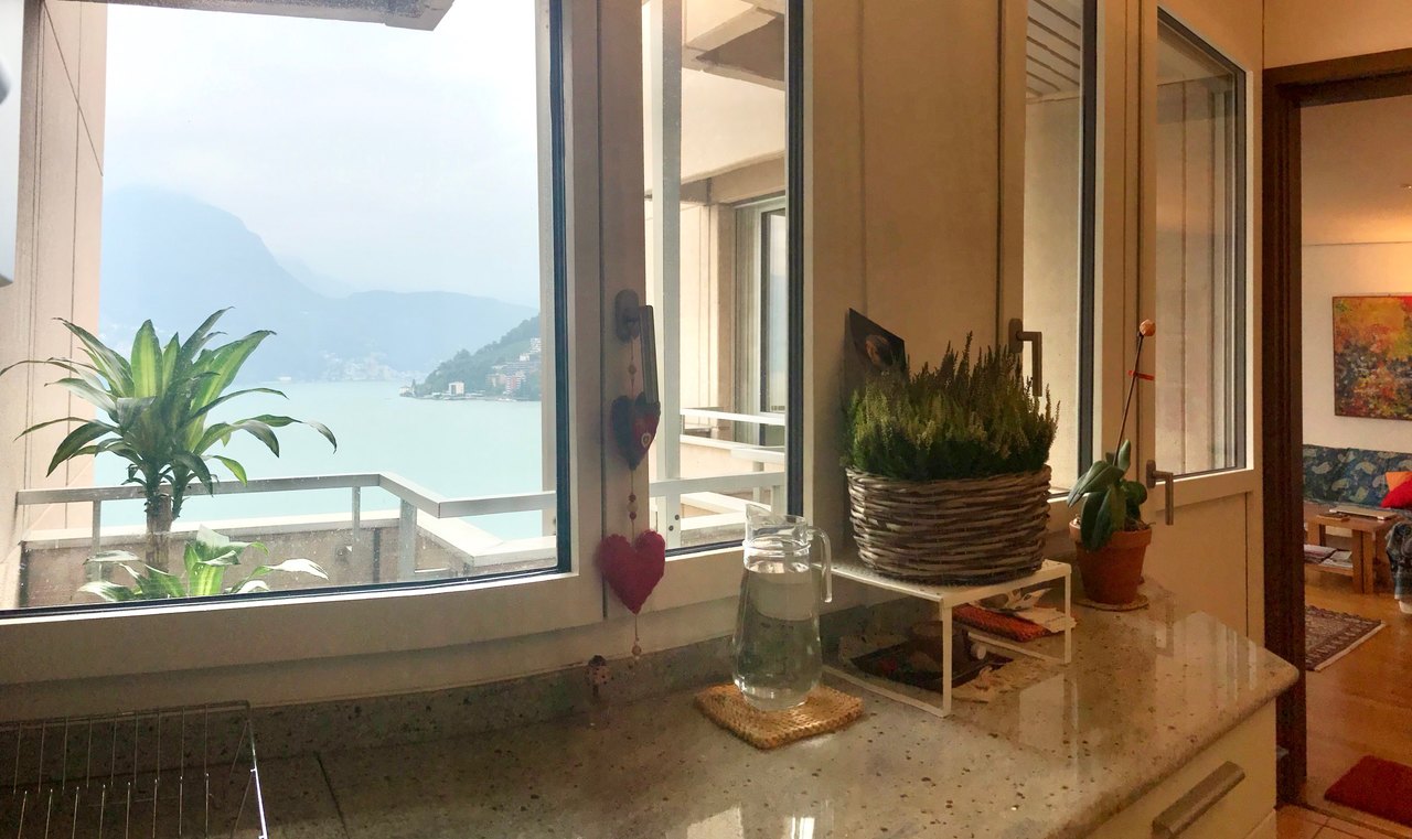 Vista dalla cucina , Appartamento vendita, 6900 Lugano